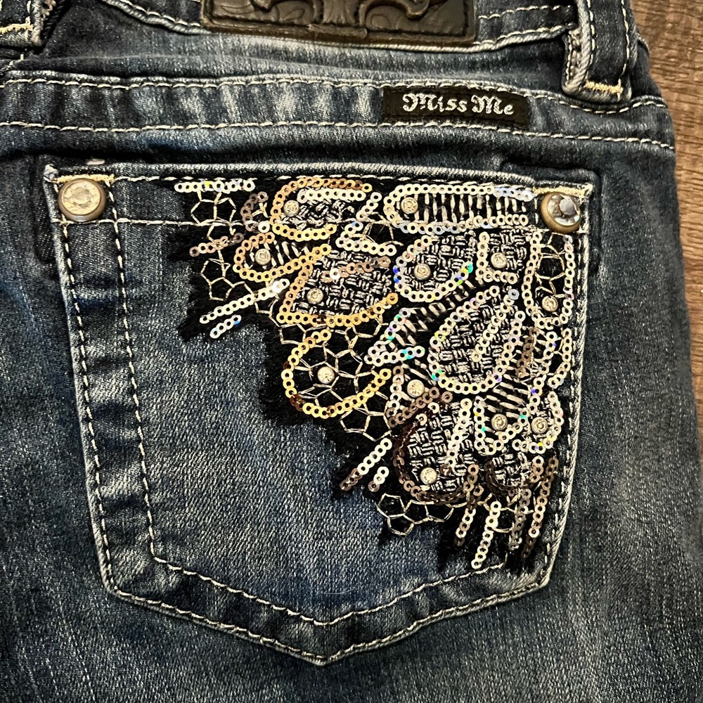 Miss Me Skinny Jeans with Sequin Detail